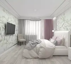 Bedroom design square in light colors