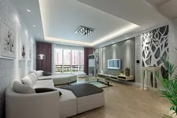 Дизайн интерьера потолка зала в квартире