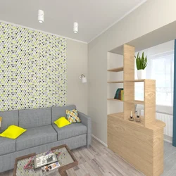 Дизайн обоев в комнате однокомнатной квартиры