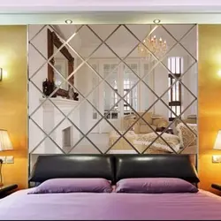 Bedroom design with illuminated mirror