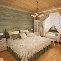 Дизайн спальни в стиле загородного дом