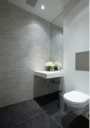 Дизайн ванны белые стены серый пол