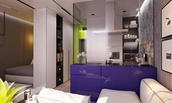 Дизайн кухни студии 27 кв м