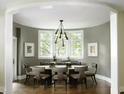 Interior Of A Round Kitchen Living Room