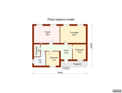 House design 100 sq m one-story with 3 bedrooms photo