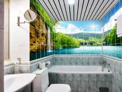 Дизайн ванной комнаты пластиковой плиткой фото