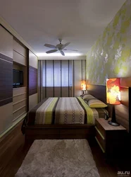 Длинная спальня в хрущевке дизайн фото