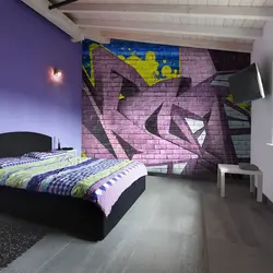 Дизайн стен в спальне подростка