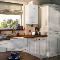 Kitchen 9 m with boiler design