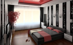 Дизайн Спальни В Черно Красных То