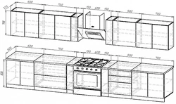 Дизайн кухни 3400