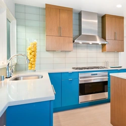 Aquamarine kitchen interior