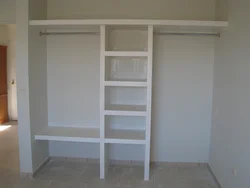 Built-in plasterboard wardrobes in the bedroom photo