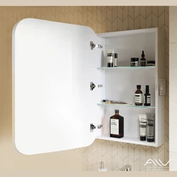 Шкафчик для ванны с зеркалом и подсветкой фото