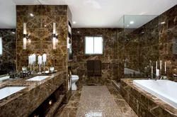 Дизайн ванной комнаты под камень