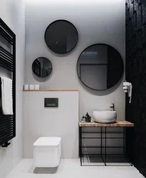 Черные аксессуары для ванной комнаты фото