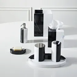 Черные аксессуары для ванной комнаты фото