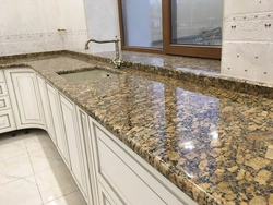 Granite kitchen countertop photo