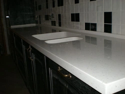 Acrylic stone countertop for kitchen photo