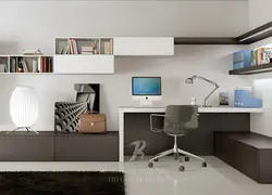 Дизайн спальни с угловым столом
