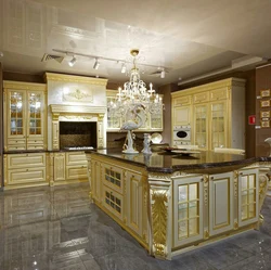 Дизайн кухни белое золото