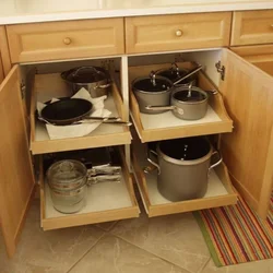 Организация хранения на кухне в шкафах фото