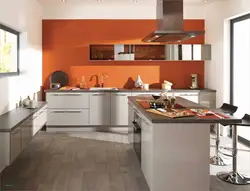 Кухня В Серо Оранжевых Тонах Фото