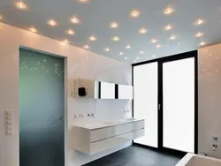 Фото встроенных светильников в ванной
