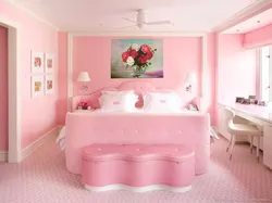 Бело розовая спальня фото