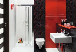 Ванная Комната В Черно Красном Цвете Дизайн Фото