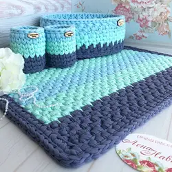 Crochet bath mat photo