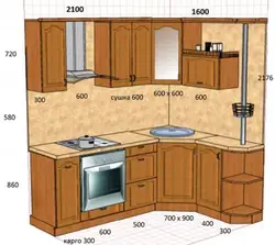 Размеры Кухонного Гарнитура Для Угловой Кухни Фото