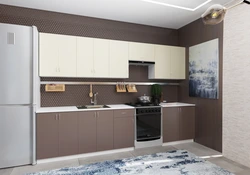 Mocha matte kitchen in the interior