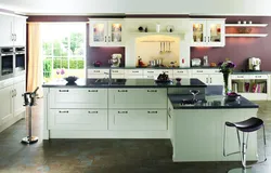 Different photos of beautiful kitchens