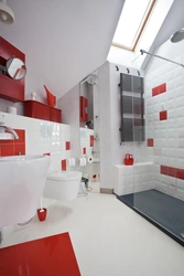 Бело красная ванная фото