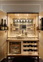 Дизайн кухни с винным шкафом