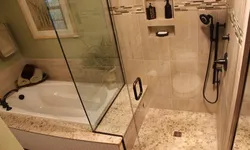 Душевая и ванна вместе в ванной фото