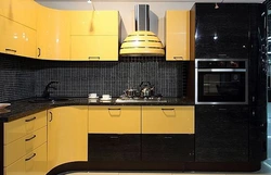 Кухни фото в желтом черном цвете