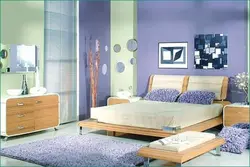 Furniture of different colors in the bedroom interior