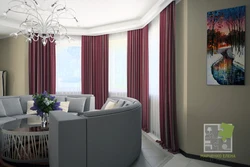 Эркерные окна в гостиной фото в современном стиле