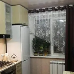 Дизайн шторы на кухню за холодильник
