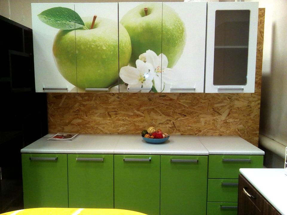 Кухня зеленое яблоко