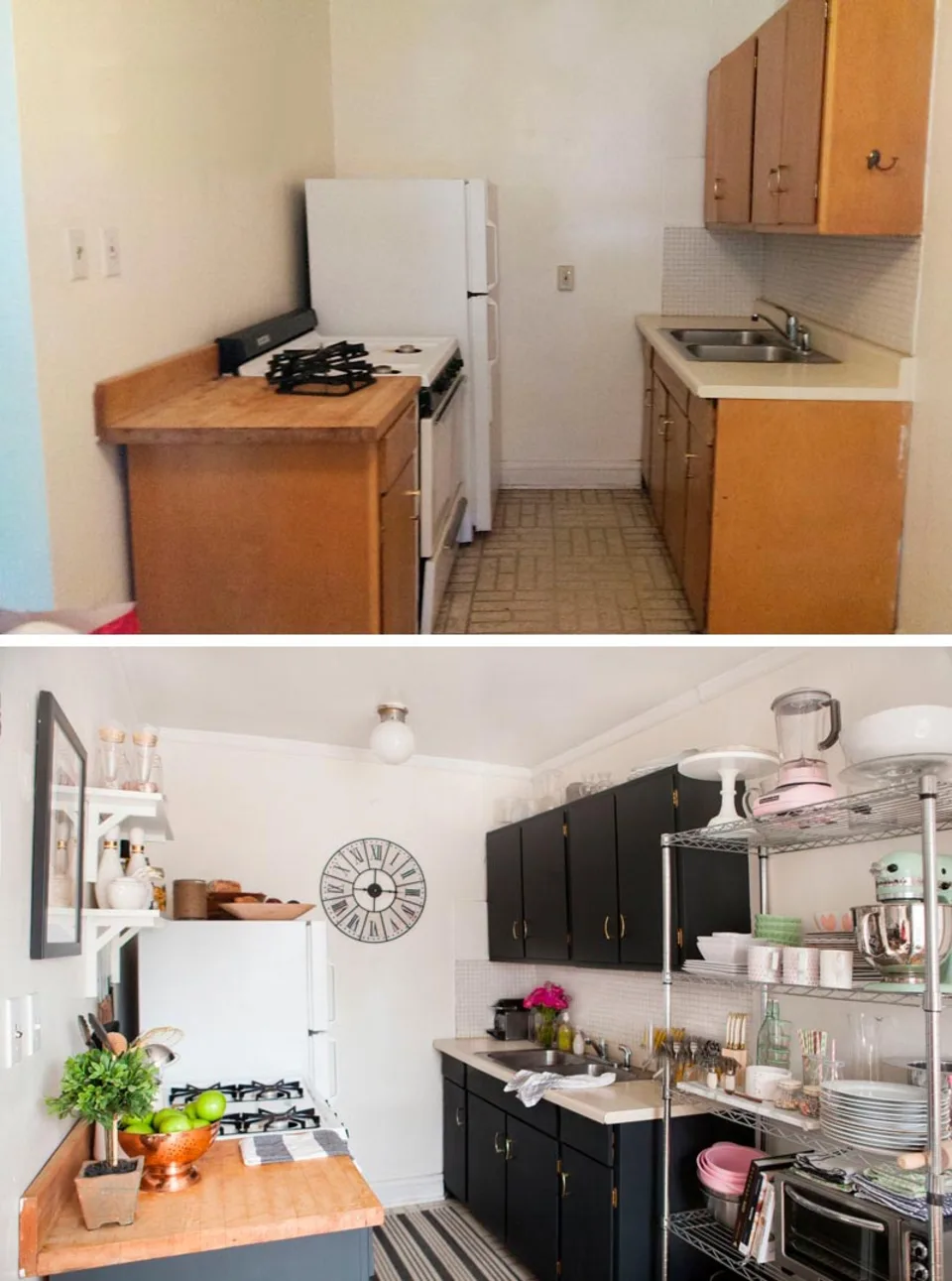 Кухня до и после