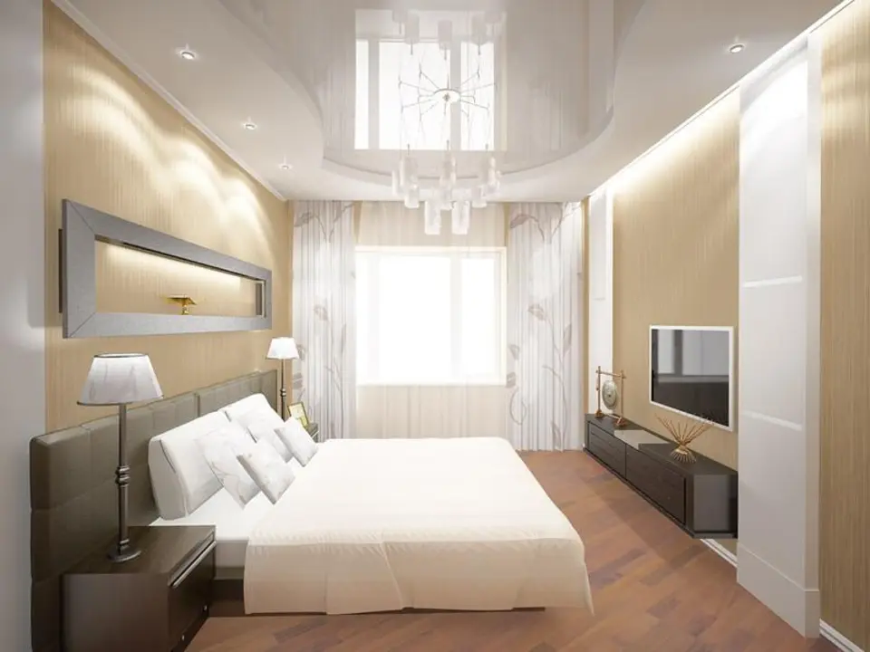 Спальня в современном стиле в светлых