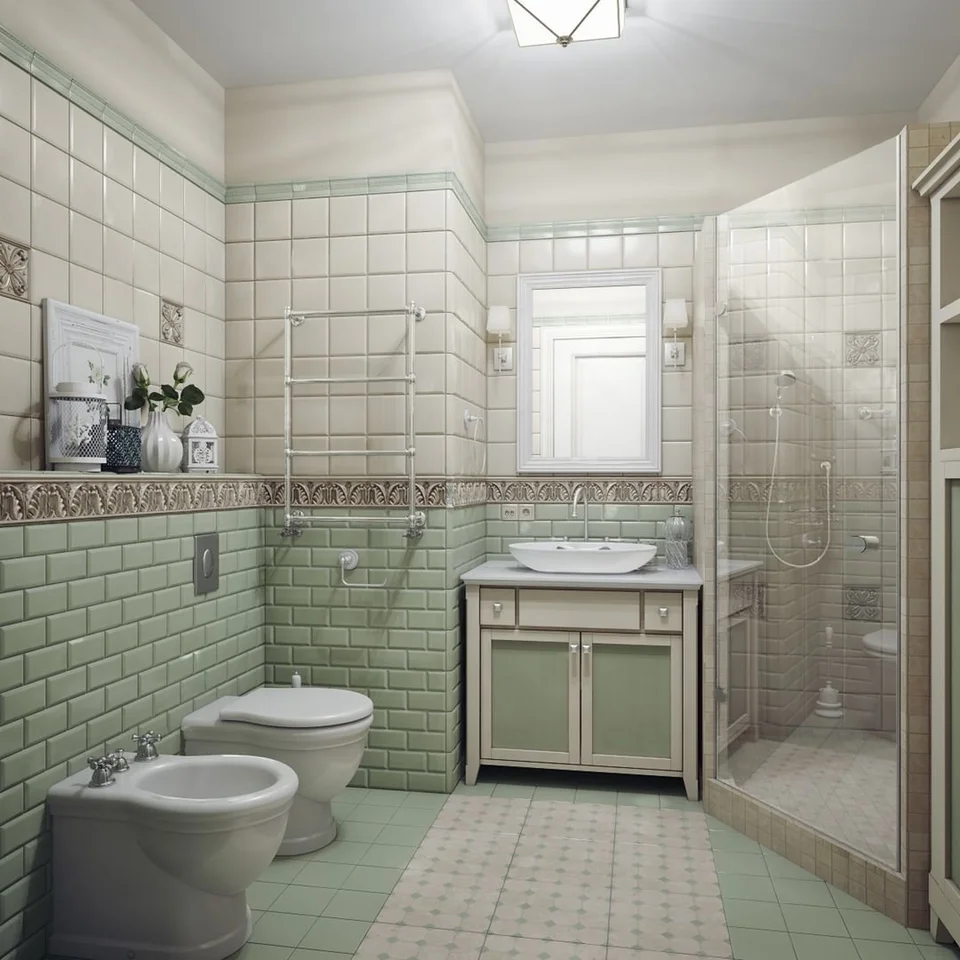 Ванные комнаты в стиле прованс