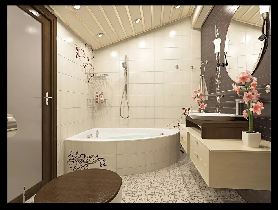 Дизайн ванной в доме