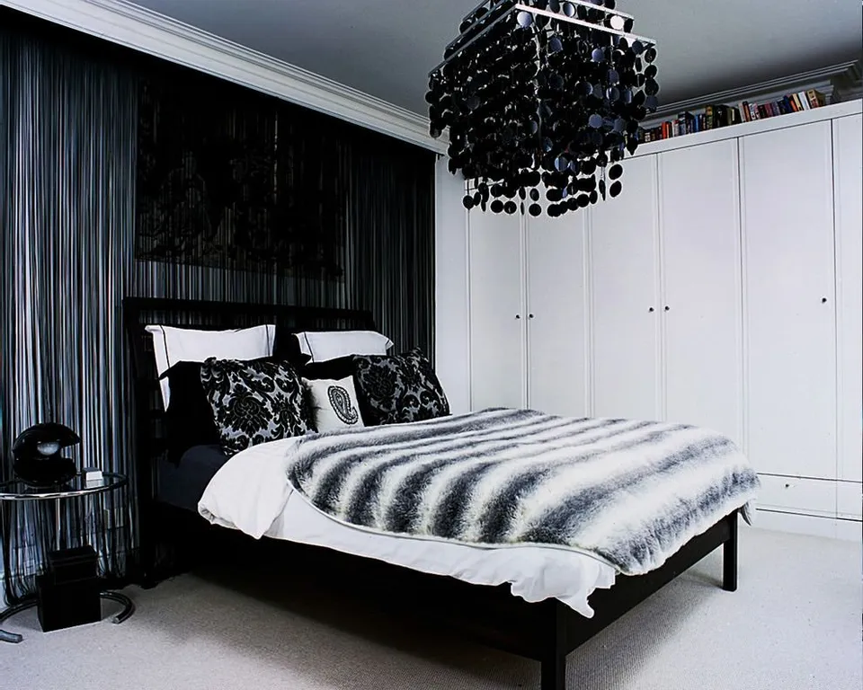 Спальня черно белая дизайн