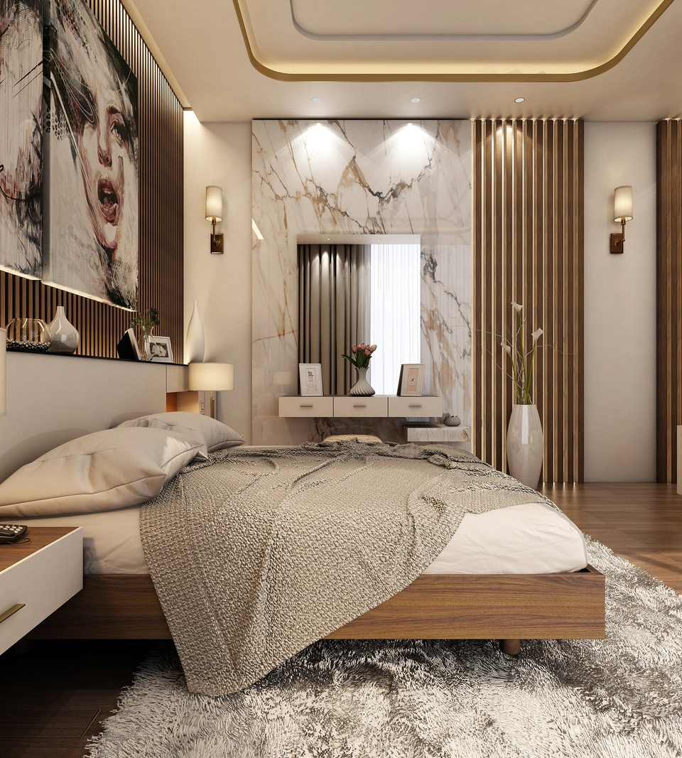 Спальня дизайн интерьера в современном стиле