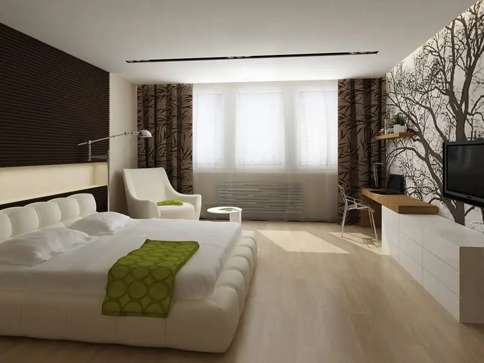 Дизайн спальни в эко стиле