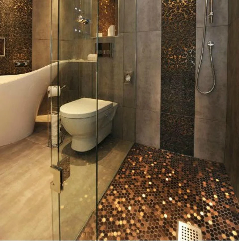 Мозаика в интерьере ванной